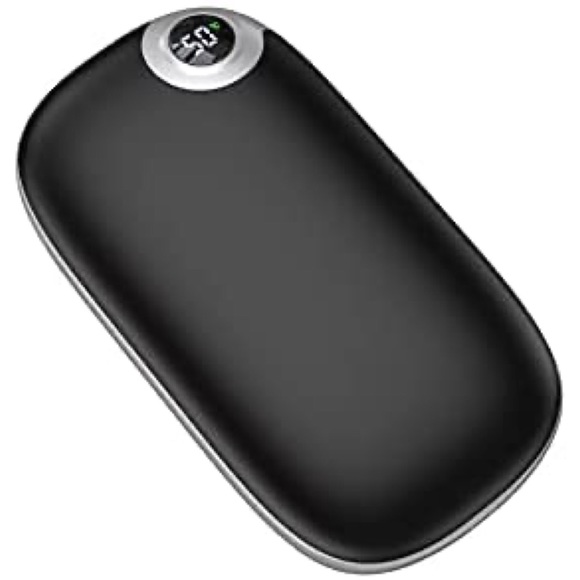 Rechargeable 2 in 1 Portable Travel Pocket Hand Warmer and Power Bank Black